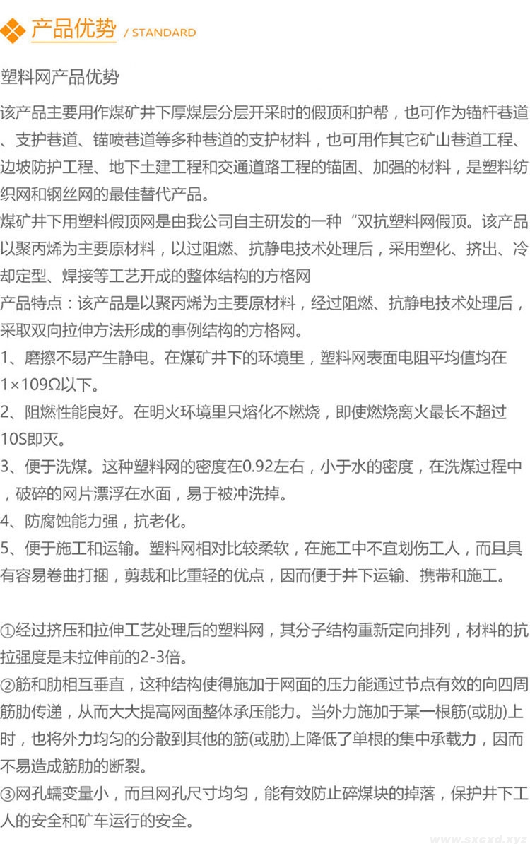 煤礦井下用雙向拉伸塑料幫護網(wǎng)